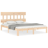 Vidaxl bedframe met hoofdbord massief hout