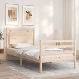 Vidaxl bedframe met hoofdbord massief hout 100x200 cm