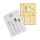 Kinderbestek - 4 delig - blanco - zilver