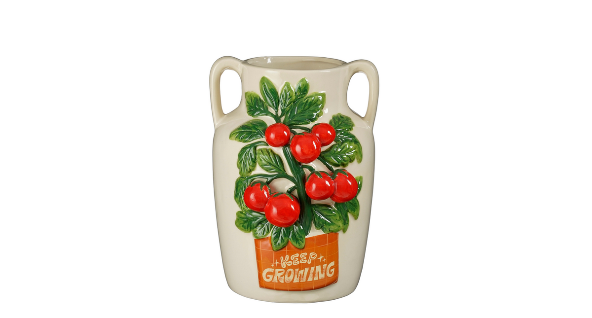 Vaas tomaat rood - l21xb18,5xh26cm