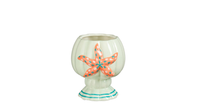 Vaas zeester l.blauw - l15,5xb14,5xh16cm