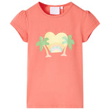 Vidaxl kindershirt 92 koraalkleurig