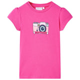 VidaXL Kindershirt 116 donkerroze