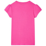 VidaXL Kindershirt 128 donkerroze