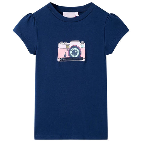 Vidaxl kindershirt 116 marineblauw
