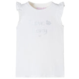 VidaXL Kindershirt met mouwen met ruches 92 wit