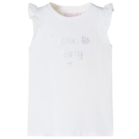 Vidaxl kindershirt met mouwen met ruches 104 wit