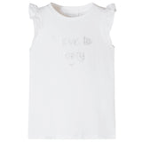 Vidaxl kindershirt met mouwen met ruches 116 wit
