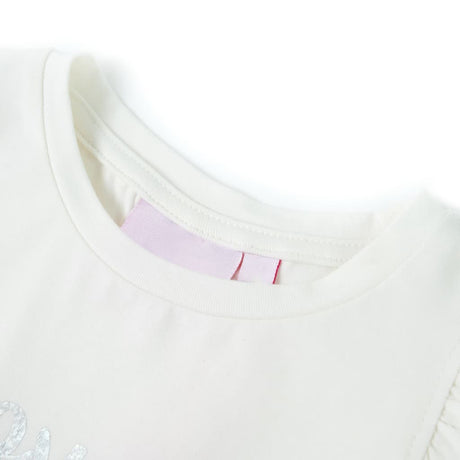 Vidaxl kindershirt met mouwen met ruches 116 wit