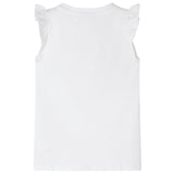 VidaXL Kindershirt met mouwen met ruches 128 wit