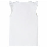 Vidaxl kindershirt met mouwen met ruches 140 wit