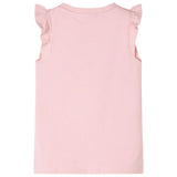 VidaXL Kindershirt met ruches aan de mouwen 92 lichtroze
