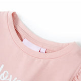 VidaXL Kindershirt met ruches aan de mouwen 92 lichtroze