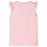 VidaXL Kindershirt met ruches aan de mouwen 140 lichtroze