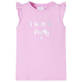 VidaXL Kindershirt met ruches aan de mouwen 92 lila