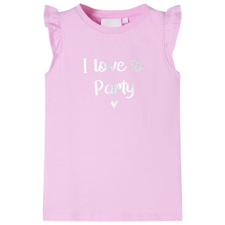 Vidaxl kindershirt met ruches aan de mouwen 104 lila