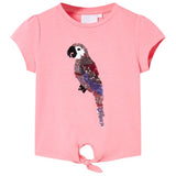 VidaXL Kindershirt 128 fluorescerend roze