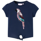 VidaXL Kindershirt 140 marineblauw