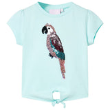 VidaXL Kindershirt 92 lichtzeeblauw