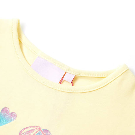 Vidaxl kindershirt 92 zachtgeel