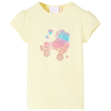VidaXL Kindershirt 104 zachtgeel