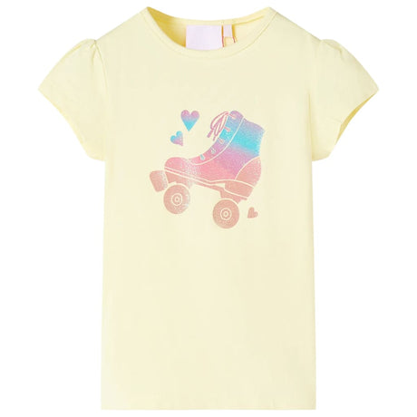Vidaxl kindershirt 128 zachtgeel