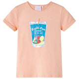 VidaXL Kindershirt 116 lichtoranje