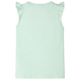 VidaXL Kindershirt met ruches aan de mouwen 104 zachtgroen