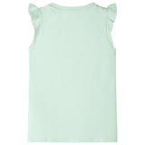 Vidaxl kindershirt met ruches aan de mouwen 128 zachtgroen