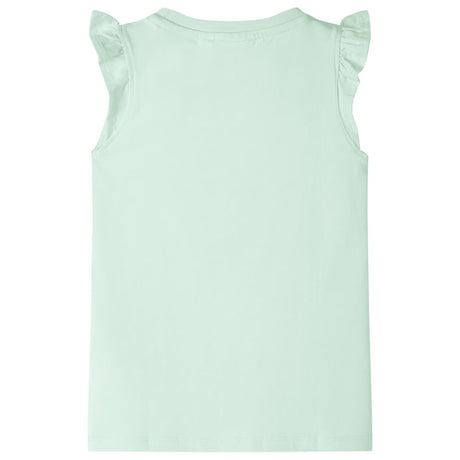 Vidaxl kindershirt met ruches aan de mouwen 128 zachtgroen