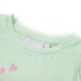 VidaXL Kindershirt met ruches aan de mouwen 140 zachtgroen