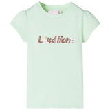 VidaXL Kindershirt met kapmouwen 104 zachtgroen