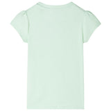VidaXL Kindershirt met kapmouwen 116 zachtgroen