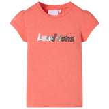 VidaXL Kindershirt met kapmouwen 92 koraalkleurig