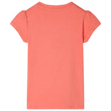 Vidaxl kindershirt met kapmouwen 116 koraalkleurig