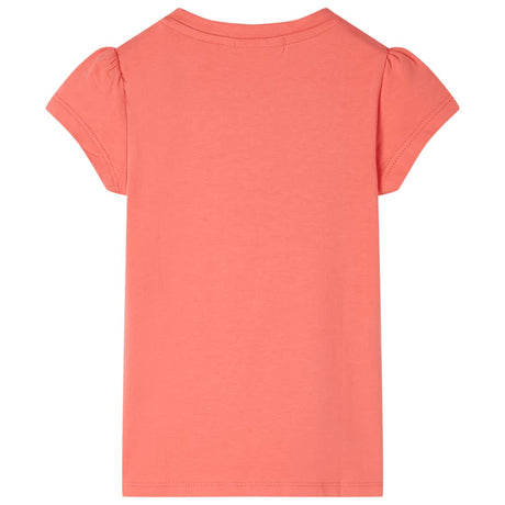 Vidaxl kindershirt met kapmouwen 140 koraalkleurig