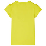 VidaXL Kindershirt met kapmouwen 128 felgeel