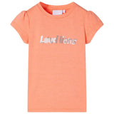 VidaXL Kindershirt met kapmouwen 128 neonoranje