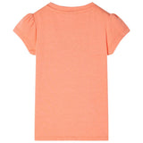 VidaXL Kindershirt met kapmouwen 140 neonoranje