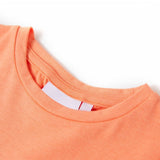 VidaXL Kindershirt met kapmouwen 140 neonoranje