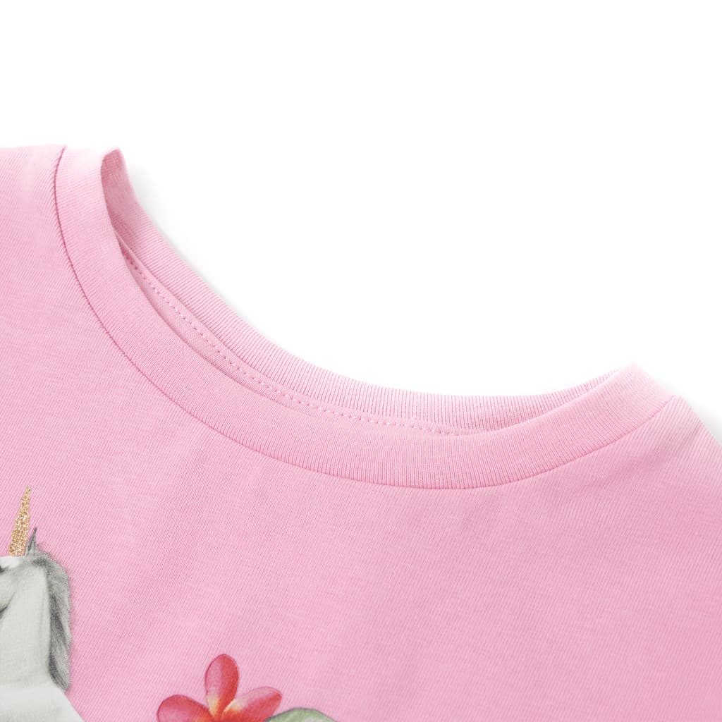 VidaXL Kindershirt met korte mouwen 128 felroze