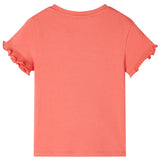 Vidaxl kindershirt met korte mouwen 104 koraalkleurig