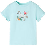 Vidaxl kindershirt met korte mouwen 104 lichtzeeblauw
