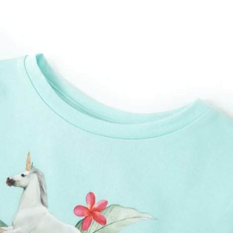 Vidaxl kindershirt met korte mouwen 116 lichtzeeblauw