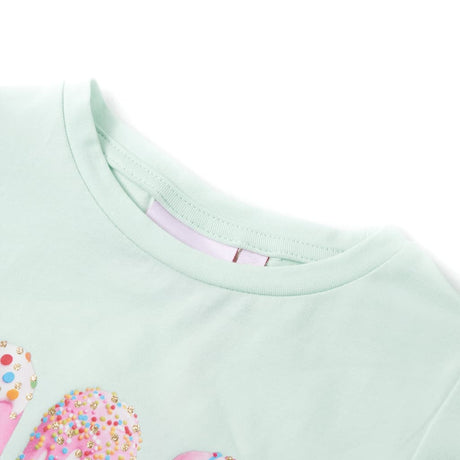 Vidaxl kindershirt 104 lichtmintkleurig