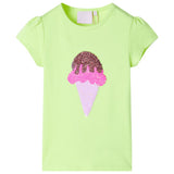 Vidaxl kindershirt 116 neongeel