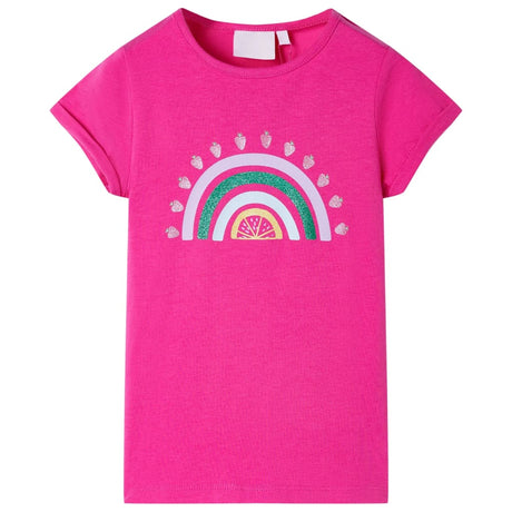 Vidaxl kindershirt 128 donkerroze