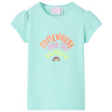 VidaXL Kindershirt 104 lichtzeeblauw