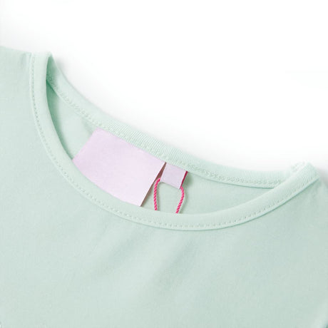 Vidaxl kindershirt met kapmouwen 128 lichtmintkleur
