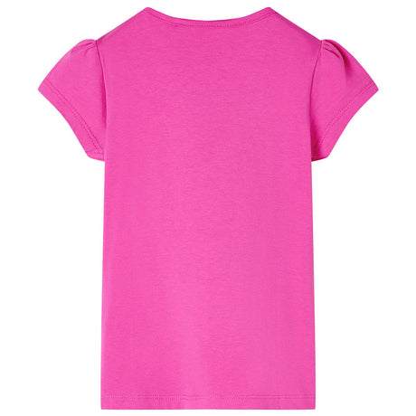 Vidaxl kindershirt met kapmouwen 104 donkerroze